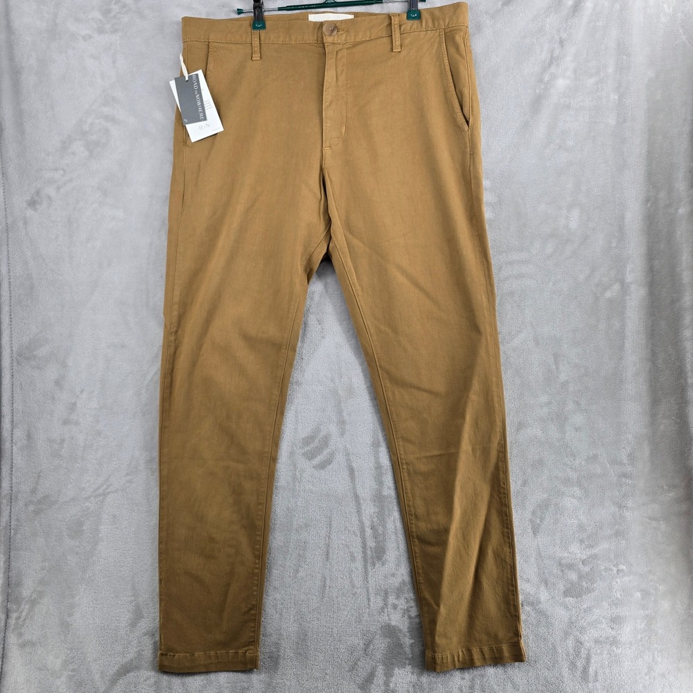 Road to Nowhere Mens Chino Pants Size‎ 35x31 Tan Casual Slim Fit Trousers
